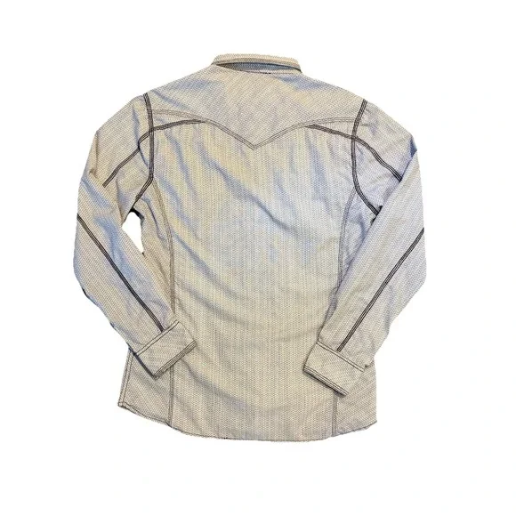 BKE Buckle Tailored Fit Haslet Western Large White And Black Button Down Shirt - Picture 2 of 5